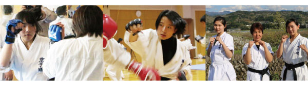 禅道会 女性の空手教室の様子